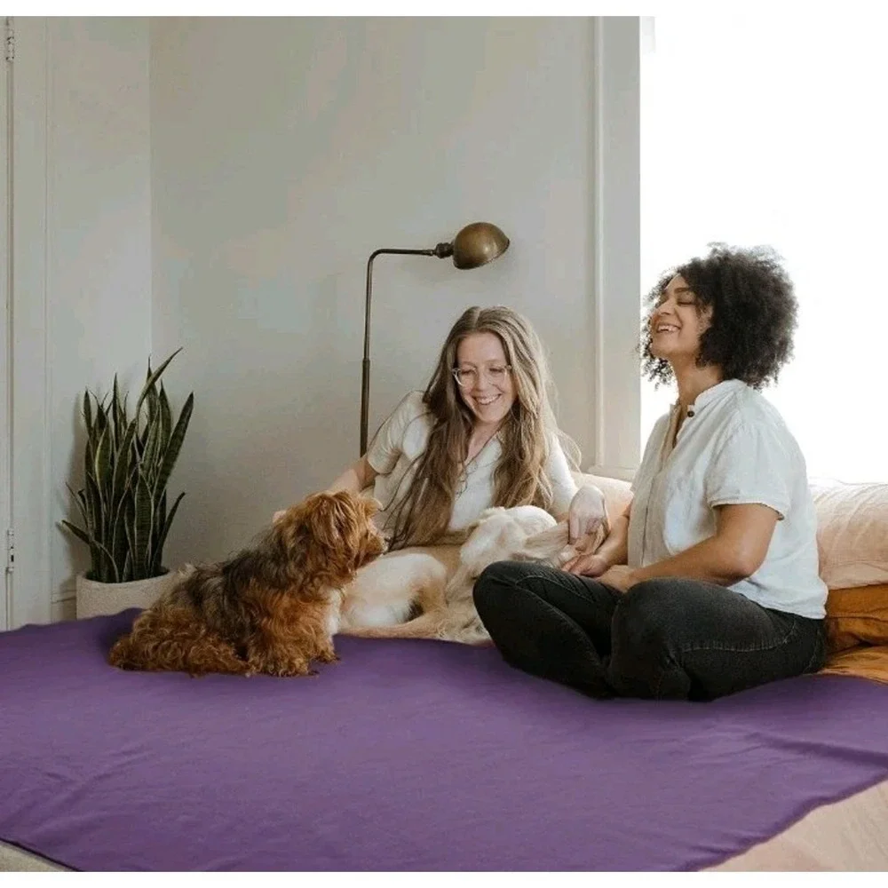 Fleece Throw Blanket Set Of 6 Travel Kids Outdoor Wedding Pet Purple 50 X 60